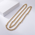Hiphop exaggerated thick ring buckle matte gold necklacepicture24