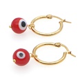 Bohemia Turkish glass eye beads large hoop earringspicture19