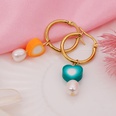 fashion rainbow smiley face pearl stainless steel big earringspicture44