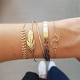 fashion leaf pattern round geometric wide bracelet 5pieces setpicture14