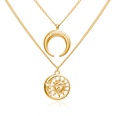 Simple Fashion Retro Crescent Pendant Moon Sun Necklacepicture19