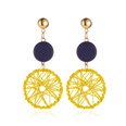 fashion geometric hollow wooden dream catcher earringspicture12