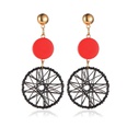 fashion geometric hollow wooden dream catcher earringspicture13