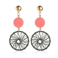 fashion geometric hollow wooden dream catcher earringspicture15