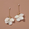 Korean popular knotted colorful pearl white petal earringspicture11