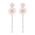 fashion oil drop diamond flower pearl long earringspicture26