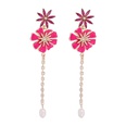 fashion oil drop diamond flower pearl long earringspicture23