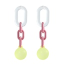 Korean Fashion  Chain Geometric Color Resin Earringspicture22