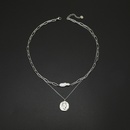 fashion portrait pearl pendant double layered necklacepicture12