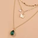 retro water drop zircon butterfly inseparable multilayered necklacepicture12