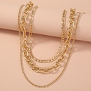 Retro Simple Exaggerated Thick Chain Multilayered Necklacepicture8