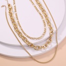 Retro Simple Exaggerated Thick Chain Multilayered Necklacepicture9
