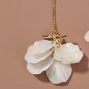 Korean popular knotted colorful pearl white petal earringspicture9