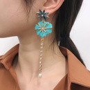 fashion oil drop diamond flower pearl long earringspicture21