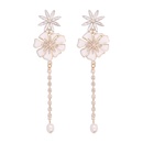 fashion oil drop diamond flower pearl long earringspicture19