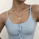 simple elegant geometric heartshapen necklacepicture13
