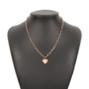 simple elegant geometric heartshapen necklacepicture16