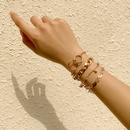 fashion geometric peach heart metal chain bracelet setpicture19