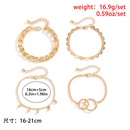 fashion geometric peach heart metal chain bracelet setpicture16