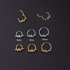 Fashion snake-shaped closed interface ear bone nose ring