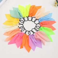 Korean style Silk Streamer Pure Color Bow Hair Rope