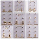 fashion microinlaid alloy cross stud earrings setpicture12