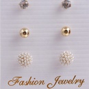 fashion microinlaid alloy cross stud earrings setpicture13