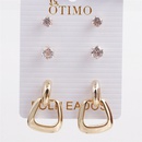 fashion microinlaid alloy cross stud earrings setpicture14