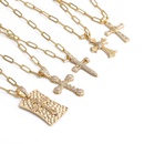 hip hop golden cross pendant necklacepicture8