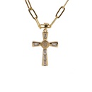hip hop golden cross pendant necklacepicture9