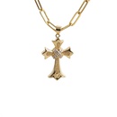 hip hop golden cross pendant necklacepicture11