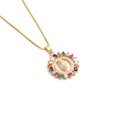 fashion simple color zirconium Virgin Mary pendant necklacepicture23