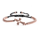 Fashion copper microinlaid zircon cross couple braceletpicture14
