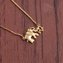 fashion simple heart zircon fist elephant pendant necklacepicture10