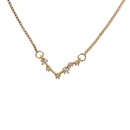 simple golden zircon constellation shape pendant necklacepicture17