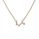 simple golden zircon constellation shape pendant necklacepicture16