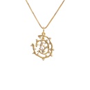 fashion golden horn arrow pendant zircon necklacepicture11