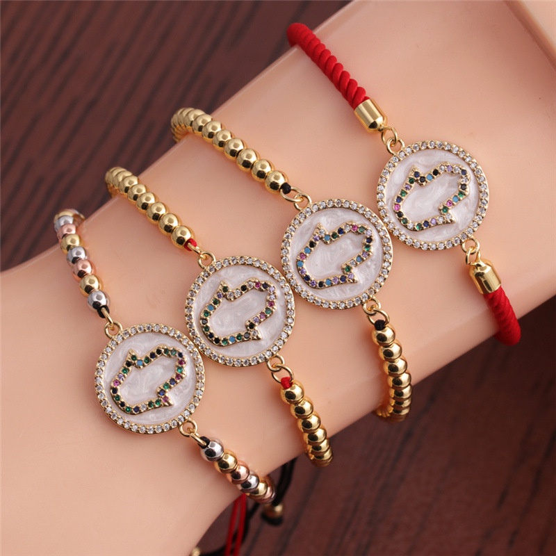 Fashion color zircon microinlaid palm bracelet