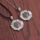 fashion simple sun flower pendant stainless steel necklacepicture14