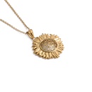 fashion simple sun flower pendant stainless steel necklacepicture15