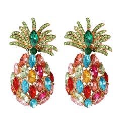 fashion rhinestone crystal pineapple earrings