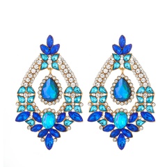 Modefarbe Diamantlegierung geometrische Ohrringe
