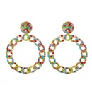 fashion color diamond alloy geometric earringspicture18