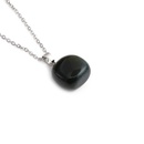Fashion simple powder crystal green Aventurine black stone pendant necklacepicture27