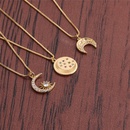 fashion simple moon star pendant gold microinlaid zircon necklacepicture26