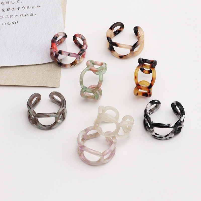 fashion acrylic resin gradient color ring