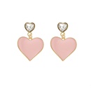 Korean double peach heart earringspicture13