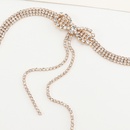 Korean Fashion Shiny Full Rhinestone Bowknot Tassel Short Necklacepicture14
