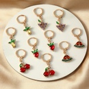 Korean style diamondstudded grape fruit earringspicture23