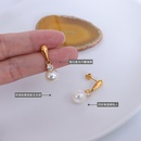 simple water drop pearl zircon earringspicture11